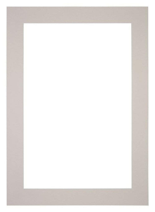 Passepartout 21x29,7cm A4 Karton Grau Granit Rand 6cm Gerade Vorne | Yourdecoration.de