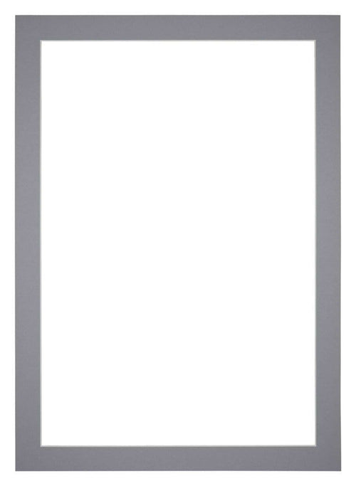 Passepartout 70x100cm Karton Grau Rand 4cm Gerade Vorne | Yourdecoration.de