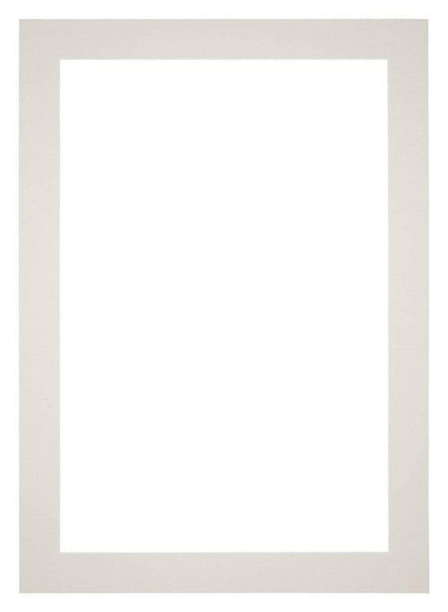 Passepartout 70x100cm Karton Hellgrau Rand 5cm Gerade Vorne | Yourdecoration.de