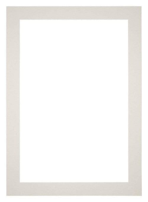 Passepartout 50x70cm Karton Hellgrau Rand 5cm Gerade Vorne | Yourdecoration.de