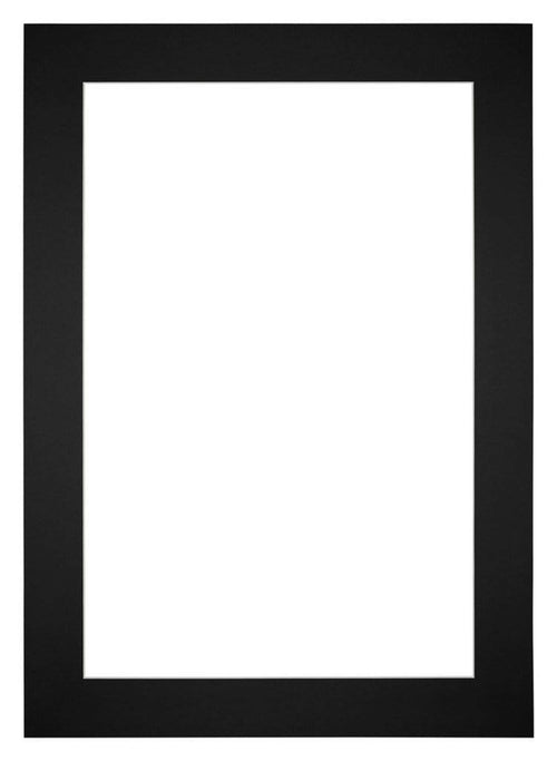 Passepartout 21x29,7cm A4 Karton Schwarz Rand 6cm Gerade Vorne | Yourdecoration.de