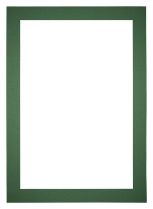 Passepartout 42x60cm Karton Waldgrun Rand 5cm Gerade Vorne | Yourdecoration.de