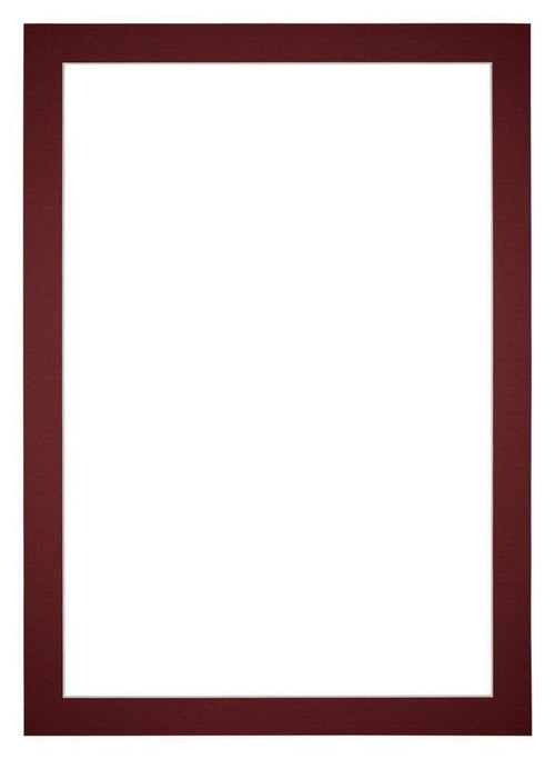 Passepartout 70x100cm Karton Weinrot Rand 4cm Gerade Vorne | Yourdecoration.de