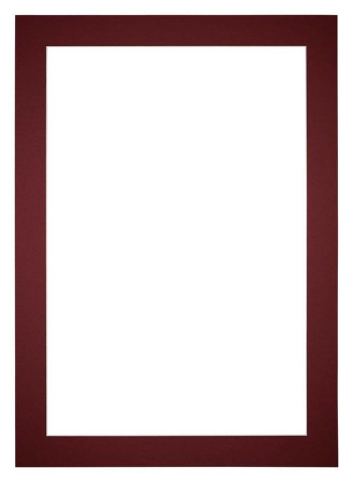 Passepartout 70x100cm Karton Weinrot Rand 5cm Gerade Vorne | Yourdecoration.de