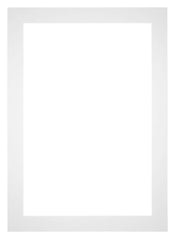 Passepartout 70x100cm Karton Weiss Rand 5cm Gerade Vorne | Yourdecoration.de