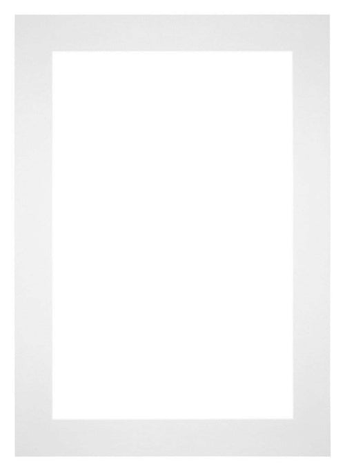 Passepartout 35x50cm Karton Weiss Rand 6cm Gerade Vorne | Yourdecoration.de