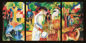 August Macke Zoologischer Garten Kunstdruck 100x50cm | Yourdecoration.de