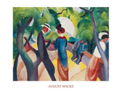 August Macke Promenade Kunstdruck 80x60cm | Yourdecoration.de