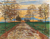 Ferdinand Hodler Herbstabend 1892 Kunstdruck 60x48cm | Yourdecoration.de