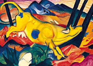 Franz Marc Die gelbe Kuh Kunstdruck 29.7x21cm | Yourdecoration.de