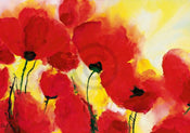 Heidi Reil Roter Mohn Toskana Kunstdruck 100x70cm | Yourdecoration.de