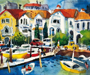 Michael Leu Marina, San Francisco Kunstdruck 60x50cm | Yourdecoration.de