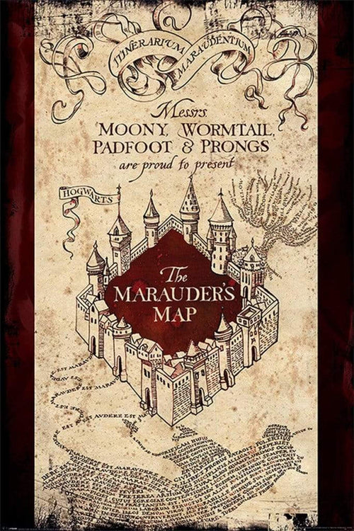 Pyramid Harry Potter The Marauders Map Poster 61x91,5cm | Yourdecoration.de