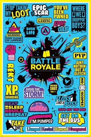 Pyramid Battle Royale Infographic Poster 61x91,5cm | Yourdecoration.de