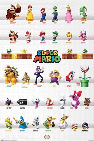 Pyramid Super Mario Character Parade Poster 61x91,5cm | Yourdecoration.de