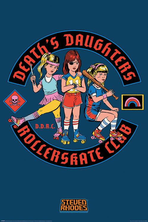 Pyramid PP35012 Steven Rhodes Death'S Daughters Rollerskate Club Poster | Yourdecoration.at