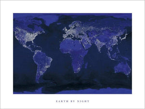 Pyramid Earth by Night Kunstdruck 60x80cm | Yourdecoration.de