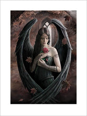 Pyramid Anne Stokes Angel Rose Kunstdruck 60x80cm | Yourdecoration.de