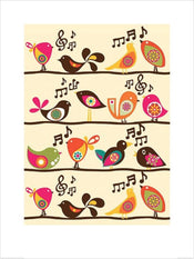 Pyramid Valentina Ramos Singing Birds Kunstdruck 60x80cm | Yourdecoration.de