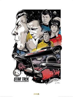 Pyramid Star Trek Boldly Go 50th Anniversary Kunstdruck 60x80cm | Yourdecoration.de