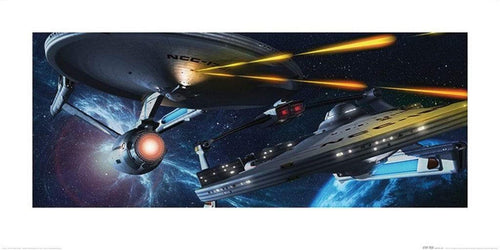 Pyramid Star Trek Enterprise vs Reliant Kunstdruck 50x100cm | Yourdecoration.de