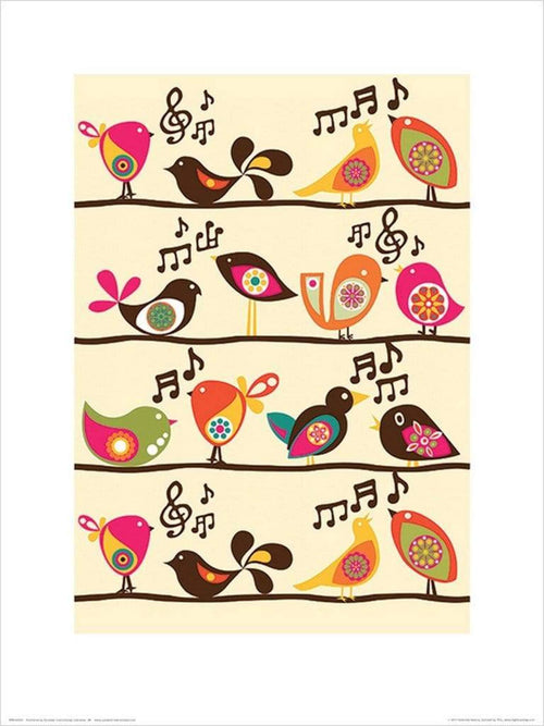 Pyramid Valentina Ramos Singing Birds Kunstdruck 30x40cm | Yourdecoration.de