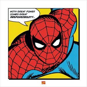 Pyramid Spider Man With Great Power Kunstdruck 40x40cm | Yourdecoration.de