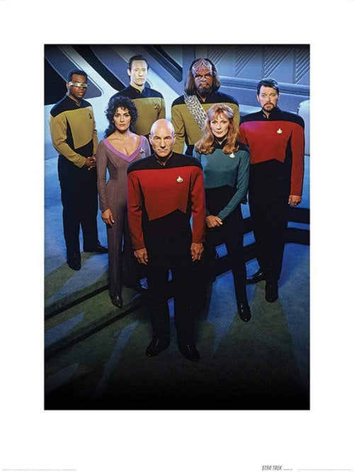 Pyramid Star Trek The Next Generation Enterprise Officers Kunstdruck 60x80cm | Yourdecoration.de