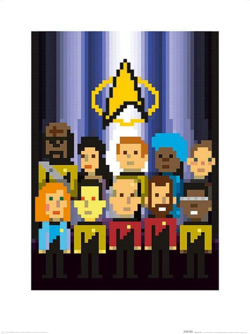 Pyramid Star Trek The Next Generation Trexels TNG Crew Kunstdruck 60x80cm | Yourdecoration.de