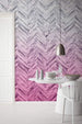 Komar Herringbone Pink Vlies Fototapete 400x250cm 4 bahnen Sfeer | Yourdecoration.de