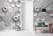 Komar Hexagon Concrete Vlies Fototapete 400x250cm 4 bahnen Sfeer | Yourdecoration.de