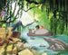 Komar Jungle Book Swimming Weissh Baloo Fototapete 368x254cm 8 delig | Yourdecoration.de