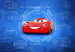 Komar Cars 3 Blueprint Fototapete 368x254cm | Yourdecoration.de