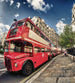 Dimex Double Decker Bus Fototapete 225x250cm 3 Bahnen | Yourdecoration.de