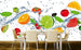 Dimex Fruits in Water Fototapete 375x250cm 5 Bahnen Sfeer | Yourdecoration.nl