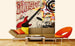 Dimex Red Guitar Fototapete 225x250cm 3 Bahnen Sfeer | Yourdecoration.de