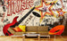 Dimex Red Guitar Fototapete 375x250cm 5 Bahnen Sfeer | Yourdecoration.de