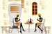 Dimex Street Cafe Fototapete 375x250cm 5 Bahnen | Yourdecoration.de