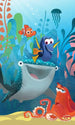 Komar Finding Dory Aquarell Vlies Fototapete 150x250cm 3 bahnen | Yourdecoration.de