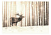 Fototapete - Deer in the Snow Sepia - Vliestapete