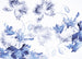 Komar Blue Silhouettes Vlies Fototapete 350X250 cm 7 Bahnen | Yourdecoration.at