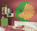 Komar Little Dino Trice Selbstklebende Fototapete 125x125cm Rund Sfeer | Yourdecoration.nl