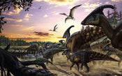 Komar Parasaurolophus Herd Vlies Fototapete 450x280cm 9 Bahnen | Yourdecoration.de