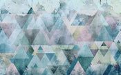 Komar Triangles Blue Vlies Fototapete 400x250cm 4 bahnen | Yourdecoration.de