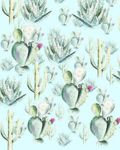 Komar Cactus Blue Vlies Fototapete 200x250cm 2 bahnen | Yourdecoration.de