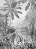 Komar Lac Tropical Black And White Vlies Fototapete 200x270cm 2 bahnen | Yourdecoration.de