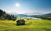 Komar Bergwiese vor Karwendel Vlies Fototapete 450x280cm 9 bahnen | Yourdecoration.de